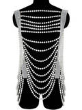 Handmade Pearl Body Chain Sexy Dress