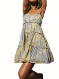 Women's Floral Print Peplum Dress - Off the Shoulder, Sleeveless, Sexy Style with Ruffle Detail, Polyester