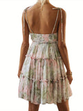 Women's Floral Print Peplum Dress - Off the Shoulder, Sleeveless, Sexy Style with Ruffle Detail, Polyester