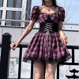 New Fashion Style Off The Shoulder Corset Waist Plaid Women Top Fashion Hide Tummy Short Sleeve Tee For Summer
