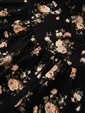 Romantic and elegant dress with cup print, suitable for dates and outings