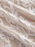 Dreamy Two-piece White Lace Women's Suit - Vest and Fish Tail Skirt
