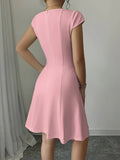 Solid Color Elegant Dress