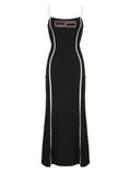 Black Halter Sleeveless Long Dress
