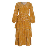 MD African Print Dresses For Women Polk Dot Evening Party Dress Ladies Tutu Fashion Kaftan Djellaba Femme European Clothing