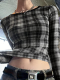Stretchy Polyester Blend Crew Neck Long Sleeve Top - Elegant Striped Sheer Mesh - Machine Washable Women's Fashion