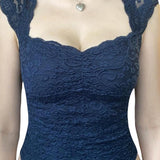 Chic Black Lace Floral Mini Tank Top for Women - Sleeveless, Low-Cut Crop Design with Polyester & Knit Fabric