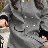 Little Fragrance Wind Thousand Gold Coats for Women 2024 Autumn And Winter French Thickened Color-Matching Loose Medium And Long Coat