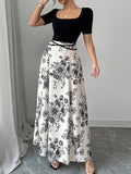 [Elegant Sleeveless] Women's Elegant Sleeveless Floral Print Maxi Dress | Occasion/Scene: Spring/Summer/Fall | Style: Elegant | Usage: Casual Attire