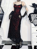 [Long Sexy Halter Dress Form-Fitting] Sultry Lace-Embroidered Halter Dress: Sexy, Long, and Form-Fitting with No Sleeves or Belt, Perfect for Adult Fashion Enthusiasts
