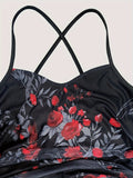Elegant Sleeveless Bodycon Floral Print Spaghetti Suspender Dress - Cami Dress for Spring & Summer - Women's Clothing
