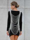 Handmade Pearl Body Chain Sexy Dress