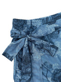 High Stretch Print Mesh Skirt for Women - Asymmetrical Hem, Machine Washable