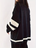 Preppy Long Sleeve E Pattern Button Up Cardigan - Pocket Cardigan For Fall & Winter - Women's Clothing