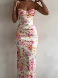 [Sexy Bodycon Off-Shoulder Dress] Chic Floral Print Off-Shoulder Dress for Women - Sexy Bodycon with Lace Detail, Stretchy Polyester Blend, Machine Washable - Perfect for Spring/Summer/Fall