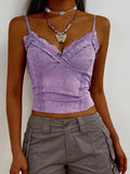 Women'S Sexy Off-Shoulder Top, 95% Polyester 5% Elastane, Knit Fabric, Medium Stretch, Solid Color, All-Season, Short Length, Contrast Lace Detail, Slim-Fit Halter Pullovers