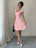 Solid Color Elegant Dress