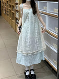 Chic Floral Chiffon Sundress for Women - Slimming Summer Beach Dress with Square Neckline, Machine Washable