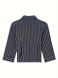 Elegant Polyester Long Sleeve Shirt - 1pc Regular Fit Button-Up Pointed Collar Sleeve Cuffs, Solid Color, Summer Season, No Padding