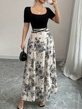 [Elegant Sleeveless] Women's Elegant Sleeveless Floral Print Maxi Dress | Occasion/Scene: Spring/Summer/Fall | Style: Elegant | Usage: Casual Attire