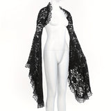 Y2K Lace Long Sleeves See Through Mesh Crop Top - Goth Fake Collar Shrug Blouse Cover Up for Women Girls Victorian