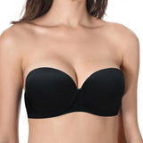 Pbong  Strapless Bra Padded Push Up Women Bra Solid Cotton Bras Convertible Multiway Brassiere Non-slip Gather Wedding bra