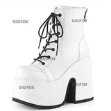 Brand New Big Size 43 Platform Gothic Cool Street Cosplay Halloween Gift Zipper Chunky High Heels Motorcycles Boots Shoes Woman