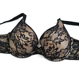 Pbong  New Sexy Lace Bra Padded push Up Women's Bra Plus Size Embroidery Floral Breathable Underwear Adjusted Bras For Women
