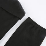 Off-Shoulder Slash Neck Long Sleeve Black Dress