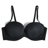 Pbong  Strapless Bra Padded Push Up Women Bra Solid Cotton Bras Convertible Multiway Brassiere Non-slip Gather Wedding bra