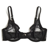 Pbong  Ultra-thin Lace Lingerie See Through Women Bra Underwire Plunge Without Padded Bras for Women Plus Size Hollow Mesh
