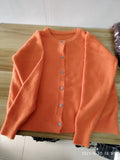 Sweater Cardigan Women Single Breasted Long Sleeve Elegant Vintage Jumper Solid Wool Knitted Autumn Winter Outwear X452
