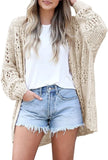 long crochet cardigan Women Cardigan Open stitch Sweater Hollow out Long Sleeve cardigan for women autumn solid outwear clothes