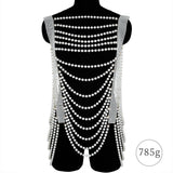 Handmade Pearl Body Chain Sexy Dress