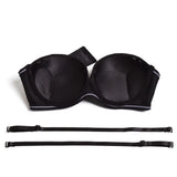 Pbong  Strapless Bra Padded Push Up Women Bra Solid Cotton Bras Convertible Multiway Brassiere Non-slip Gather Wedding bra