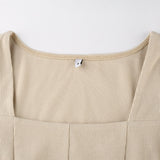 Ribbed Knitted Long Sleeve Dress