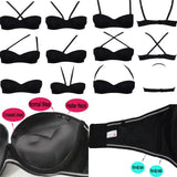 Pbong  Strapless Bra Padded Push Up Women Bra Solid Cotton Bras Convertible Multiway Brassiere Non-slip Gather Wedding bra