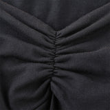 Gothic Square Neck Side Split Short Dress