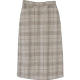 Pbong  Winter Spring Basic Skirts Women's A-Line Vintage Skirt Grid Pattern Plaid Skirt High Waist Korea Style Design Clothes