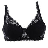 Pbong  Purple Bra Breathable Lace Lingerie Fashion Mesh Unlined Bra for Women Plus Size Underwear Adjusted Plunge Brassiere