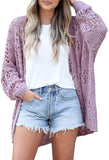 long crochet cardigan Women Cardigan Open stitch Sweater Hollow out Long Sleeve cardigan for women autumn solid outwear clothes