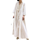 Retro style A-line skirt for women  summer new Japanese style lady temperament loose lace dress for women