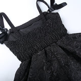Gothic Slim Short-Sleeve Halter Dress