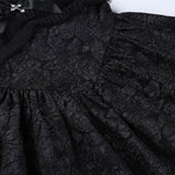 Gothic Lace Suspender V-neckline Short Dress