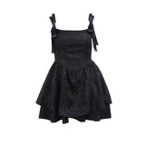 Gothic Slim Short-Sleeve Halter Dress
