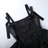 Gothic Slim Short-Sleeve Halter Dress