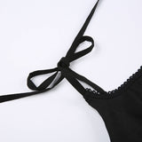 Neck Halter Backless A-line Mid-length Dress