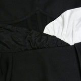 Black and White Puffy Sleeve Bandage Dress