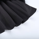 Gothic Slim Short-Sleeve Halter Dress