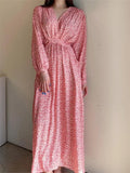 New Print Summer Dress Evening Long Vintage Dress Party Oversize Long Sleeve Beach Women Dresses Robe Vestido Prom